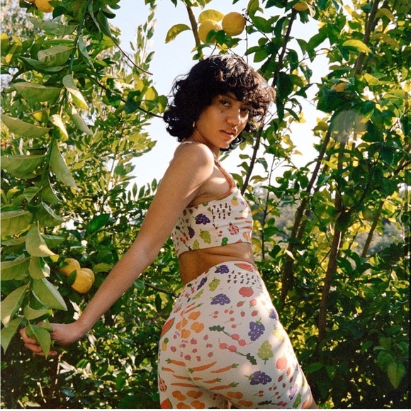 NWT MATE X Lisa Says Gah Organic Stretch Biker Shorts Size small and xs - Picture 2 of 7